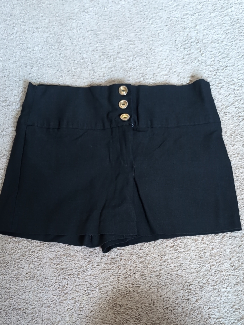 Gold Button Stretch Shorts